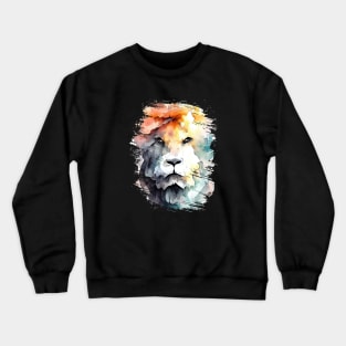 Lion Wild Animal Nature Watercolor Art Painting Crewneck Sweatshirt